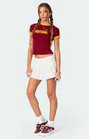 Edikted Camellia Cotton Scrunch Mini Skirt