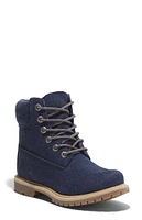 Timberland Women's Dark Blue Canvas Stone Street 6inch Lace-Up Waterproof Boots