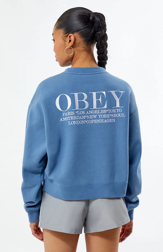 Obey Cities Crew Neck Sweatshirt