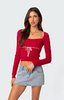 Edikted Natasha Knit Top