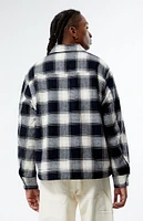 PacSun Sherpa Plaid Zip Shacket