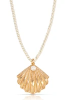 Ettika Scallop Shell Pendant Necklace