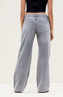 PacSun Light Gray Low Rise Wide Leg Jeans