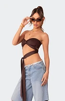 Edikted Wyatt Wrap Tie Bandeau Top