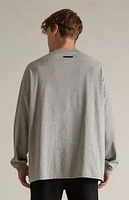 Fear of God Essentials Dark Heather Oatmeal Long Sleeve T-Shirt