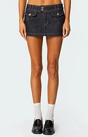 Edikted Rae Denim Mini Skort