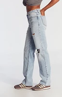 PacSun Light Indigo Ripped '90s Boyfriend Jeans