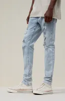 PacSun Recycled Light Destroyed Stacked Skinny Comfort Stretch Jeans
