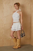 Your Favorite Amelia Eyelet Halter Top