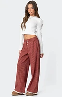 Edikted Dakota Plaid Pants