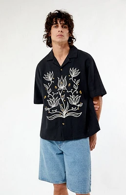 Pacsun Provincial Oversized Embroidered Camp Shirt