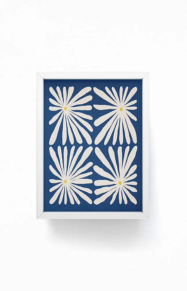 Blue Flower Framed Mini Art Print