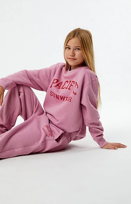 Pacsun Kids Mauve Pacific Sunwear Crew Neck Sweatshirt