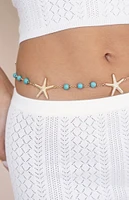 Ettika Starfish & Turquoise Bead Waist Chain