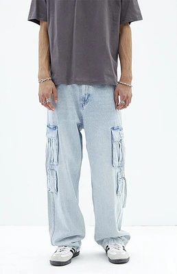 PacSun Light Indigo Baggy Cargo Jeans