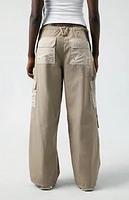 Pacsun Brown Toggle Baggy Cargo Pants