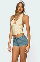 Edikted Halliday Eyelet Halter Top