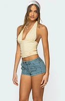 Edikted Halliday Eyelet Halter Top