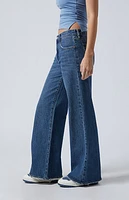 Pacsun Lena Low Rise Super Baggy Jeans Dark Indigo