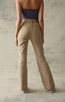 PacSun Beige Stretch High Waisted Bootcut Jeans