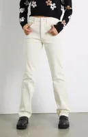 WEWOREWHAT Ivory Coated Icon Jeans