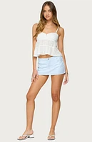 Edikted Tamora Eyelet Babydoll Tank Top