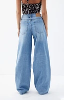 PacSun Jessie Medium Indigo High Waisted Baggy Jeans