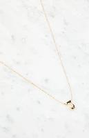 LA Hearts J Initial 14K Gold Plated Necklace