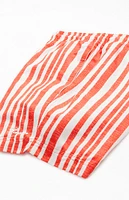 PacSun Rosey Striped 4.5" Swim Trunks