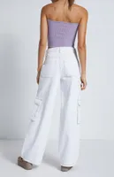 PacSun White Baggy Cargo Pants