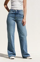 PacSun Medium Indigo High Waisted Girlfriend Jeans