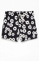 Pacsun Bloches Black Searsucker 4.5'' Swim Trunks
