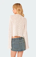 Edikted Luka Tie Front Knit Top