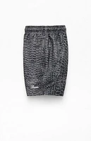 Pacsun Black Crocodile 4.5" Swim Trunks