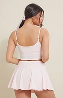 PAC 1980 Active Pink Charmed Cropped Tank Top