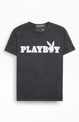 Playboy By PacSun Washed Black OG Logo T-Shirt