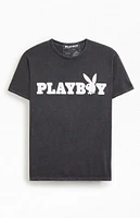 Playboy By PacSun Washed Black OG Logo T-Shirt