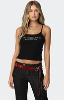 Edikted Fall Love Rhinestone Tank Top