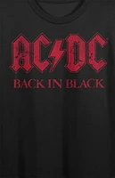 ACDC Back Black Cropped T-Shirt