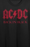 ACDC Back Black Cropped T-Shirt