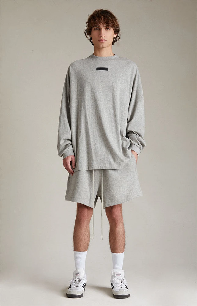 Fear of God Essentials Dark Heather Oatmeal Long Sleeve T-Shirt