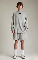 Fear of God Essentials Dark Heather Oatmeal Long Sleeve T-Shirt