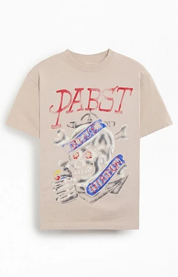 Pabst Blue Ribbon Skull Tattoo T-Shirt