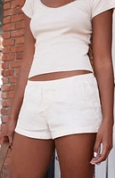 John Galt Sand Aimee Linen Boxer Shorts