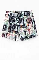 Basquiat 4.5" Swim Trunks