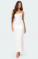 Edikted Nellie Sequin Open Back Maxi Dress