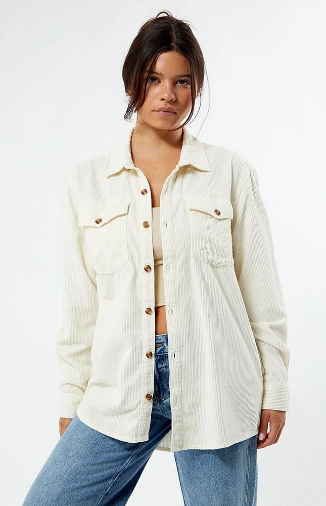 Roxy Let It Go Corduroy Long Sleeve Shirt