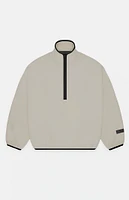 Fear of God Essentials Women's Seal Reverse Fleece Half Zip Mock Neck Sweatshirt