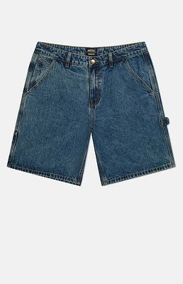WeSC America Inc Medium Blue Denim Carpenter Baggy Shorts
