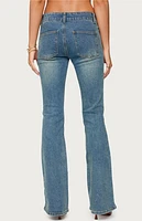 Edikted Mattea Low Rise Flared Jeans
